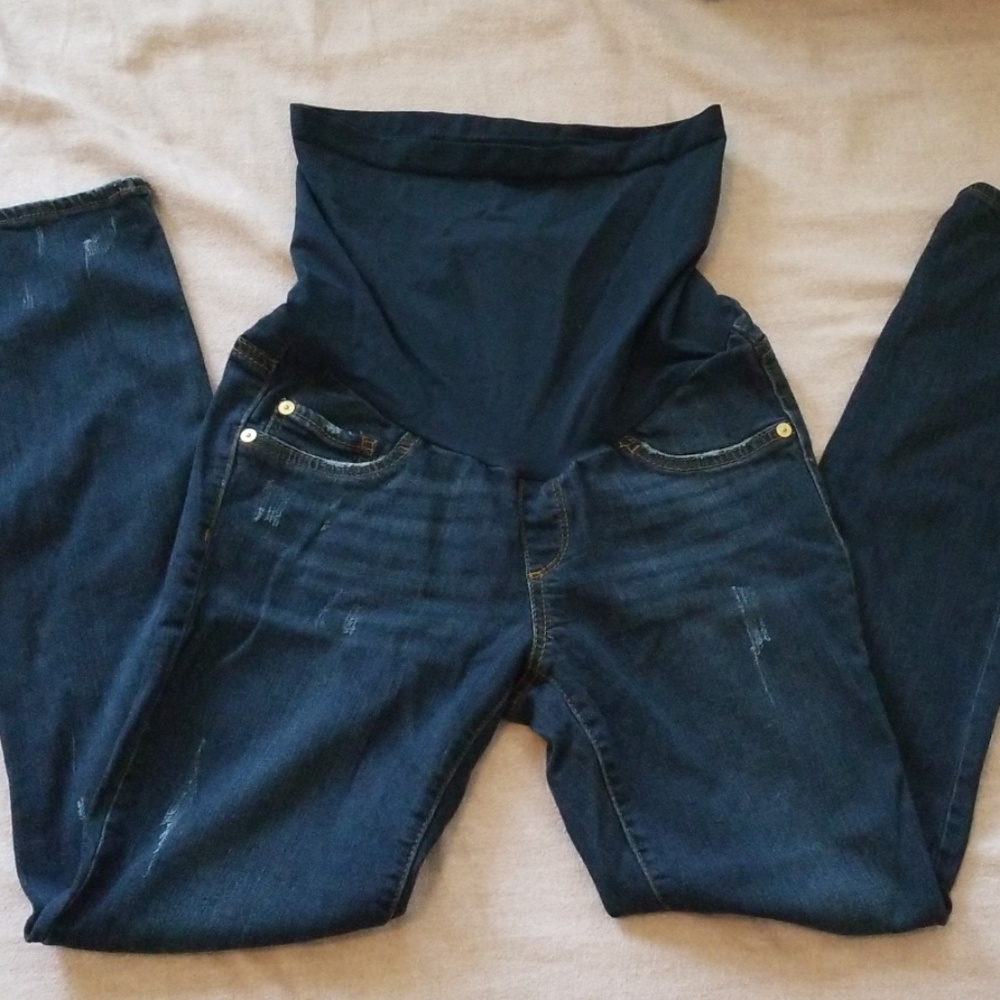 Luxe Essentials Denim Maternity Jeans Sz 26